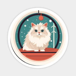 Siberian Cat Xmas Ornament, Love Cats Magnet